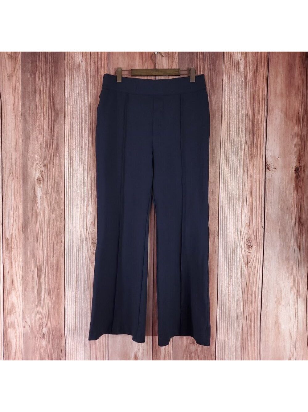 Spanx Womens Size 1X PerfectFit Ponte Hi Rise Flare Pants Navy Blue 20252R